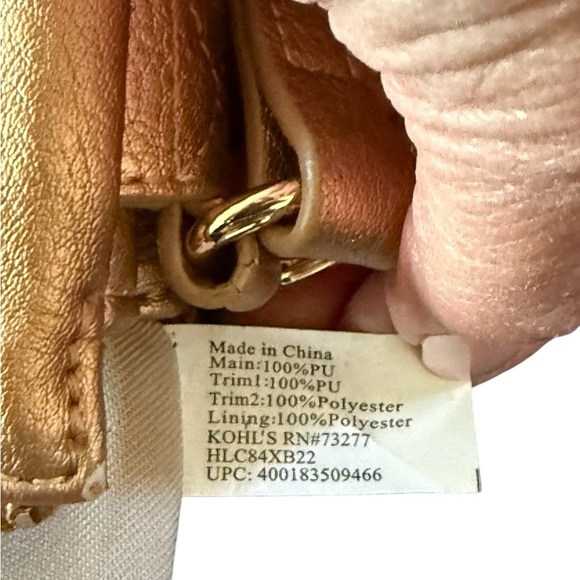 LAUREN CONRAD Rose Gold Crossbody Bag with 5 Leather Roses - Picture 11 of 14